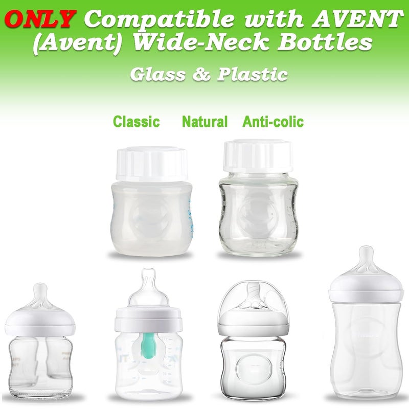 EESC2Y (12-PCs) Travel Bottle Caps Compatible with Avent Bottles, Bottle Lids Replacement White - Image 2
